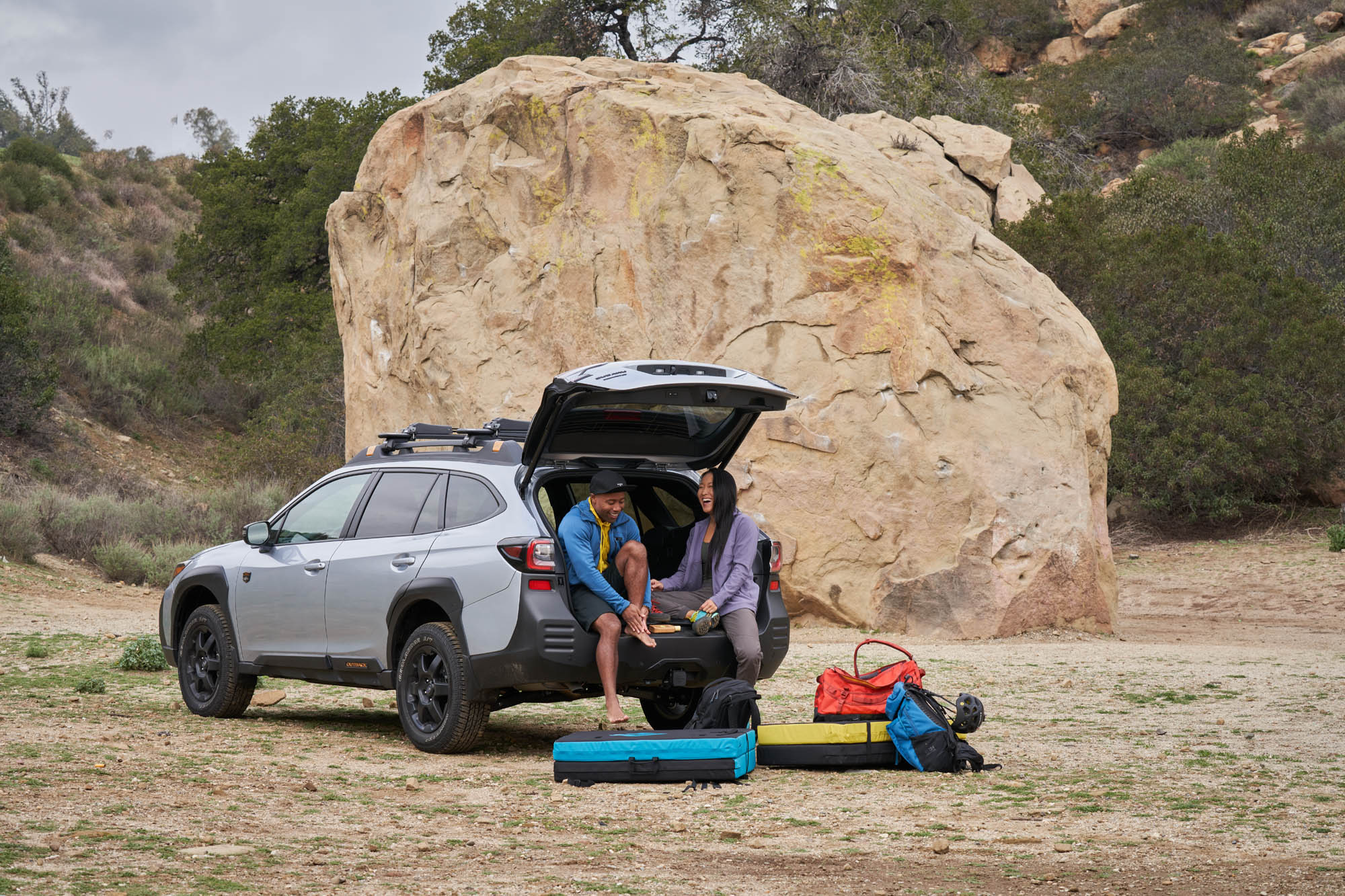 Subaru Outback and Climber Andrew Alexander King